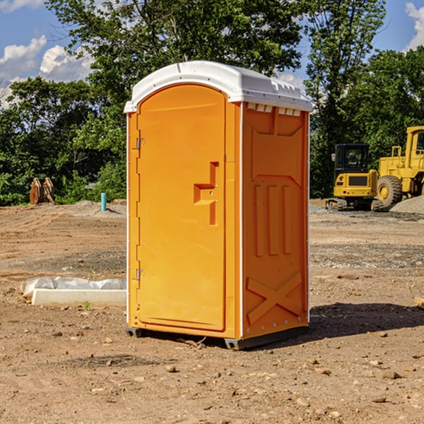 how often are the portable toilets cleaned and serviced during a rental period in Brookville